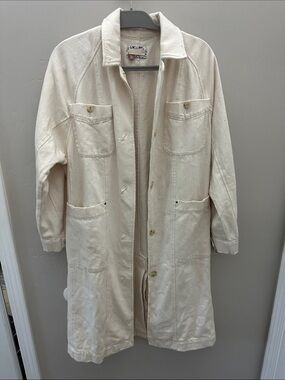 Pilcro Cream Cozy Collared Jacket
